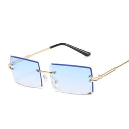 image-RUISIMO Square Sunglasses - Gold Metal Frame Brown Gradient