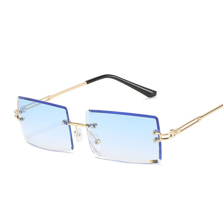 image-RUISIMO Square Sunglasses - Gold Metal Frame Brown Gradient