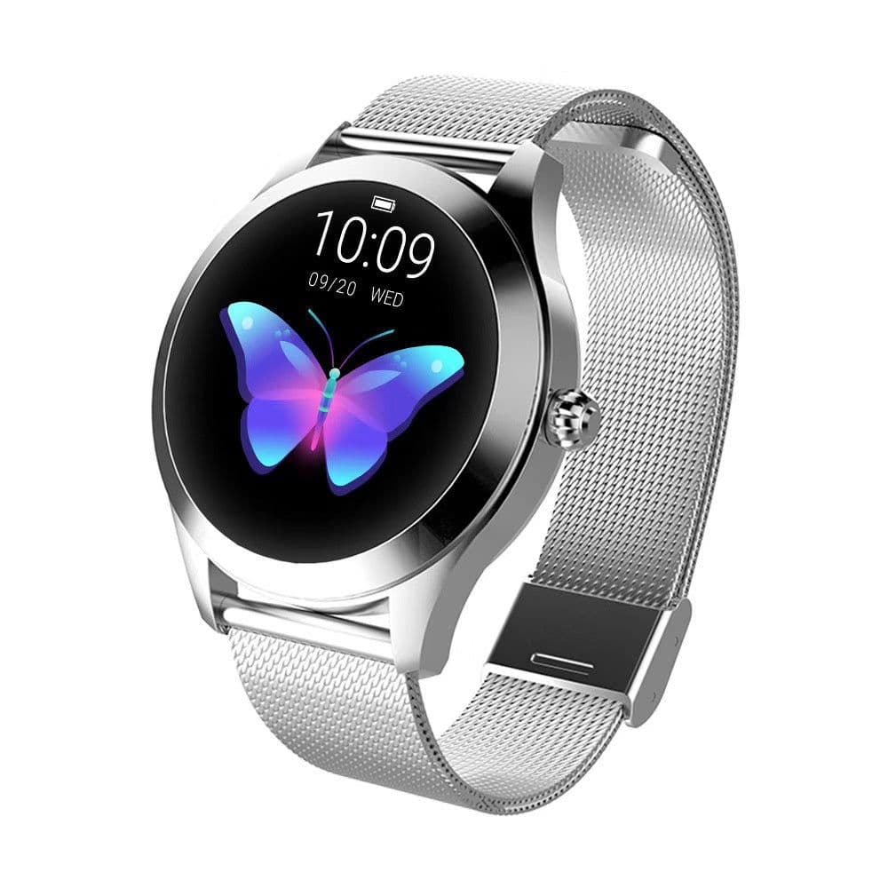 image-Smart KW10C Women's Sport Wristband Bluetooth - Round Screen Silver