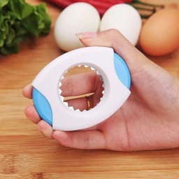 image-Egg Opener - Kitchen Egg Cracker Yellow