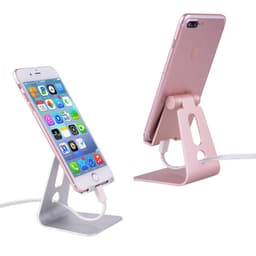 image-Folding aluminum alloy mobile phone support live broadcast adjustable metal desktop tablet multi-purpose mobile phone tablet lazy support