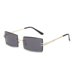 image-RUISIMO Square Sunglasses - Gold Metal Frame Brown Gradient