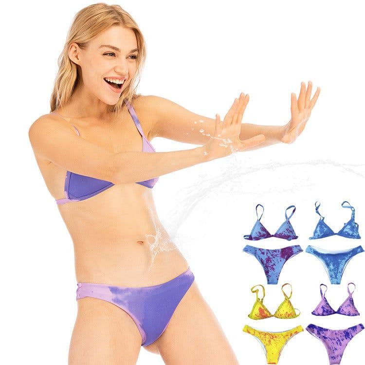 image-Women's Color-Changing Bikini Set - Temperature Reactive Swimsuit