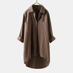 image-Cotton Linen Cardigan - Navy Blue Slim XXXL