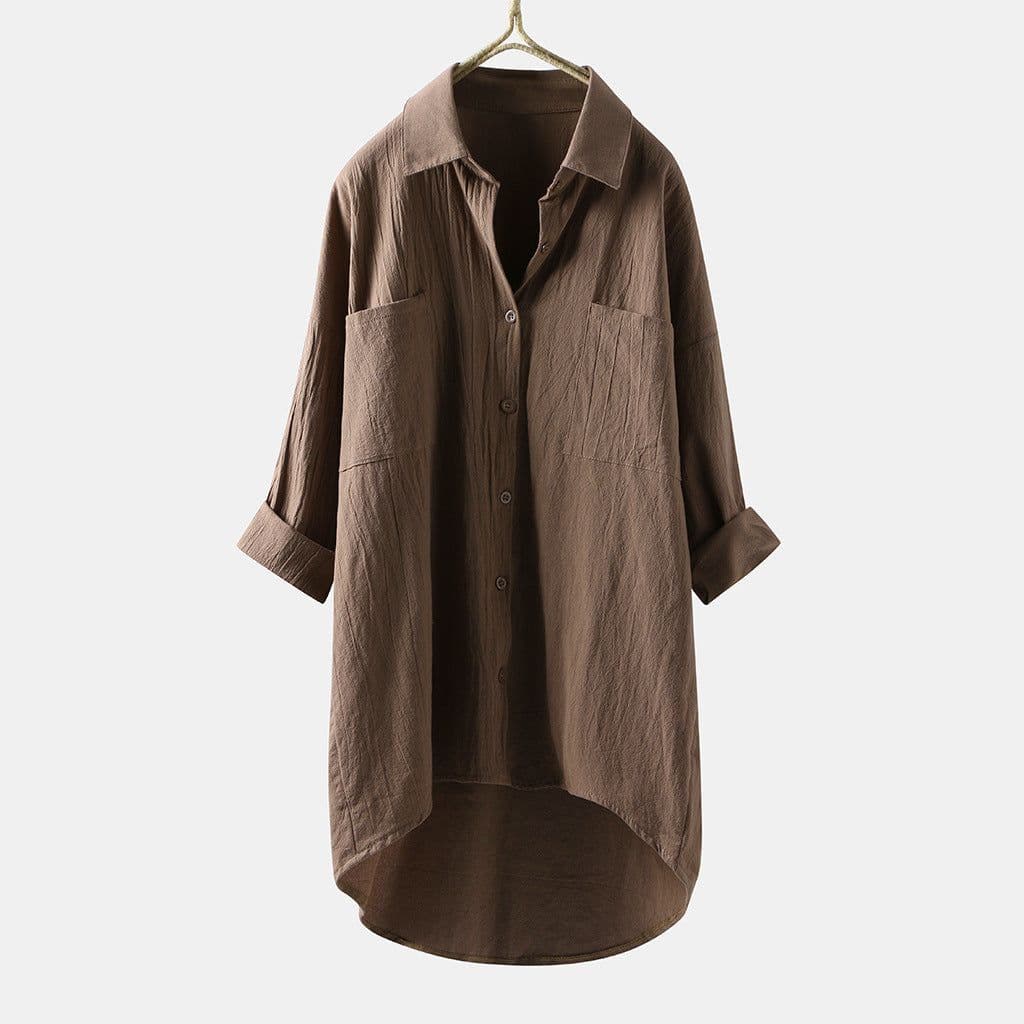 image-Cotton Linen Cardigan - Navy Blue Slim XXXL