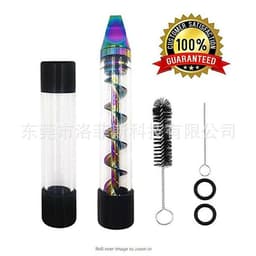image-Glass Pipe 3-in-1 Twisty Blunt Mini Black Metal
