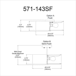 image-3LT Incandescent Semi-Flush AGB, White Shade