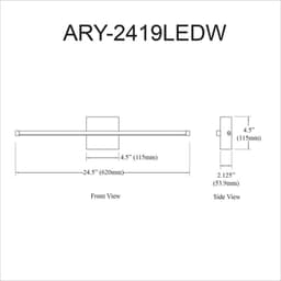 image-19W Wall Sconce AGB,WH Acrylic Diffuser