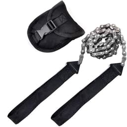 image-Outdoor wack 24" 11-Tooth Pocket Survival Hand Saw - Nylon Webbing Handle, Steel Blade