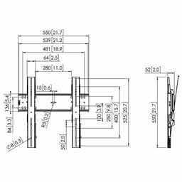 image-TV Mount Vogel's 7364100 65" 43" 75 Kg