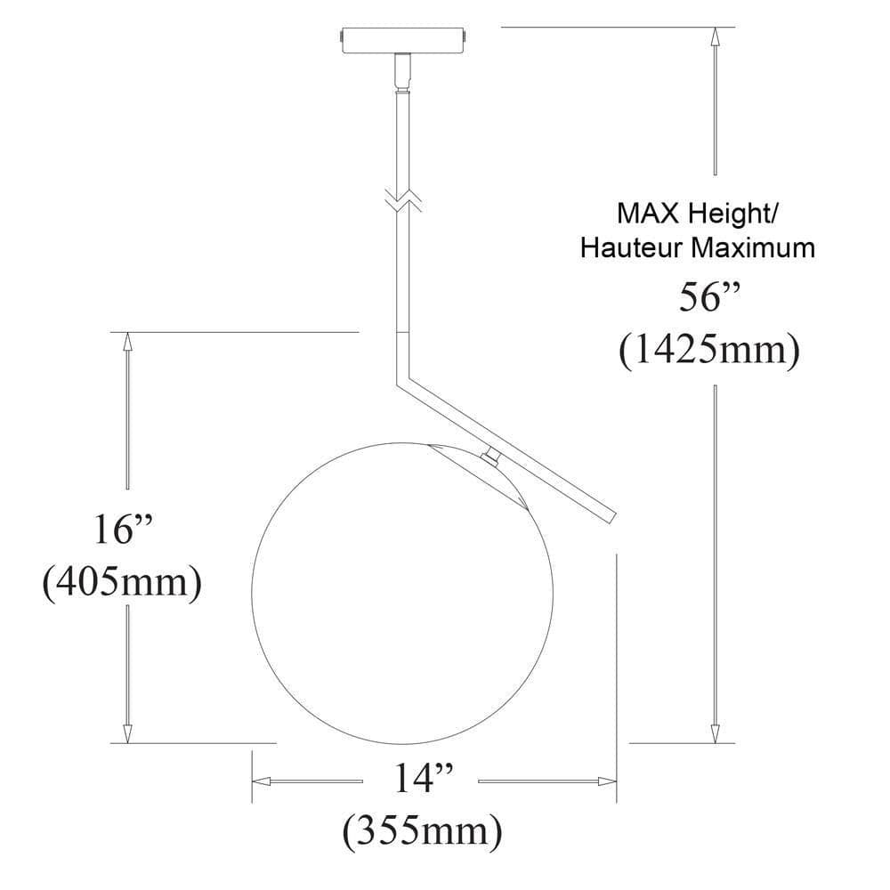 image-1LT Pendant, MB finish, Opal Glass