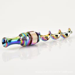 image-Direct supply dry burning universal mouth spiral atomizer t5 mini glass twisty blunt dry herb