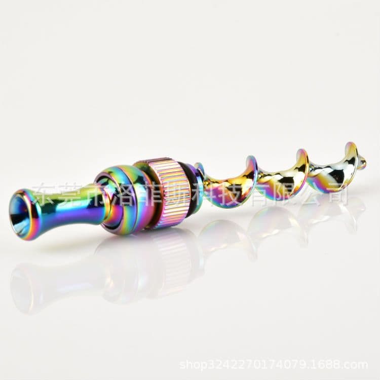 image-Direct supply dry burning universal mouth spiral atomizer t5 mini glass twisty blunt dry herb