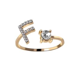 image-New Design Adjustable 26 Initial Letter Ring Fashion Jewelry For Women Simple Elegant Jewelry