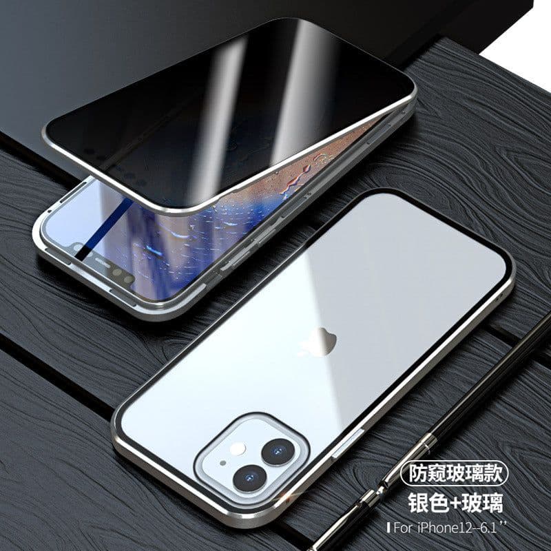 image-Suitable for iphone13 magnetic mobile phone shell Apple 12pro anti-peep Magneto 11pro metal all-inclusive protective cover
