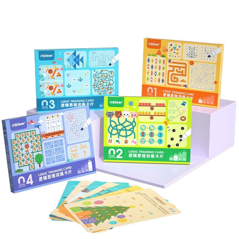 image-Mideer Advanced Thinking Card Set - Maze Shape Logic Board Game
