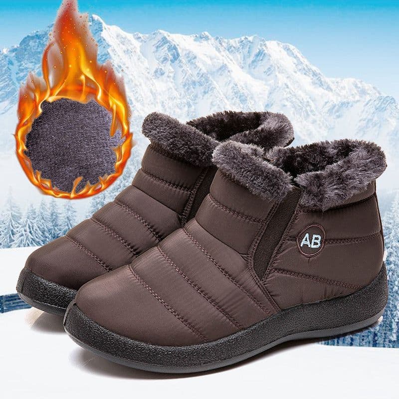 image-Freezing Rose Snow Boots Women Brown Size 43