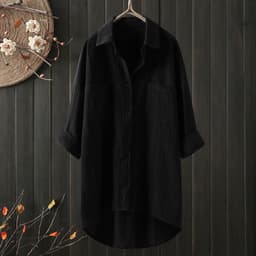 image-Cotton Linen Cardigan - Navy Blue Slim XXXL