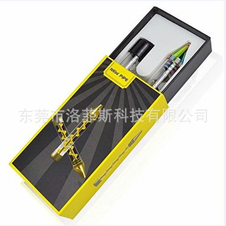 image-Glass Pipe 3-in-1 Twisty Blunt Mini Black Metal