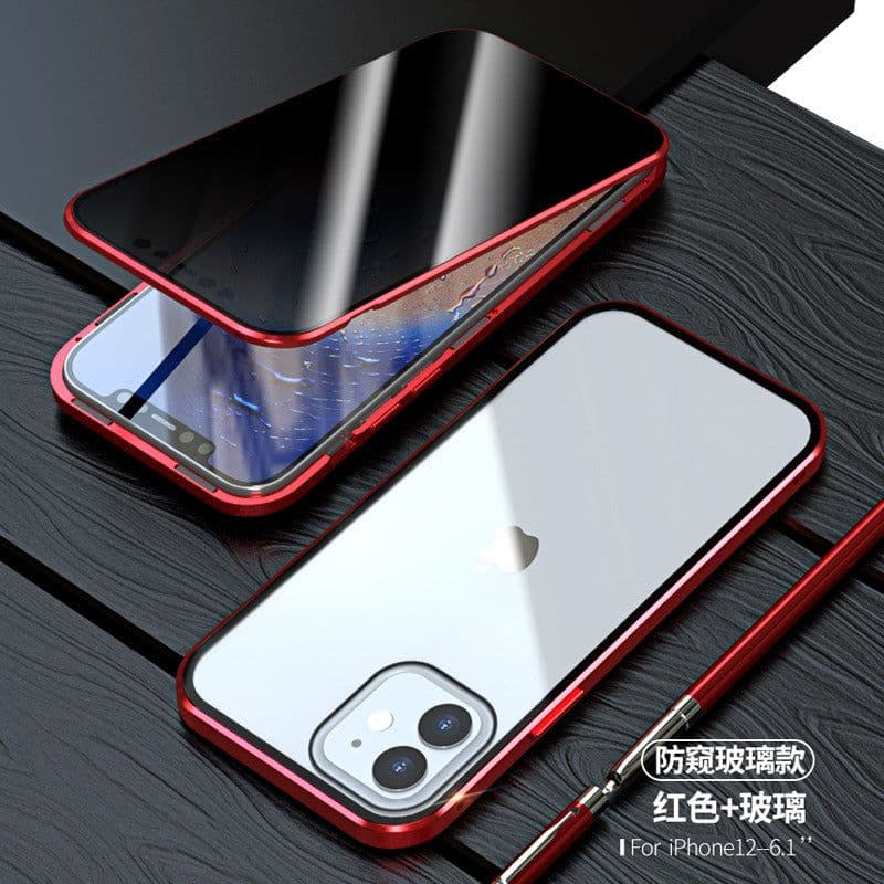 image-Suitable for iphone13 magnetic mobile phone shell Apple 12pro anti-peep Magneto 11pro metal all-inclusive protective cover