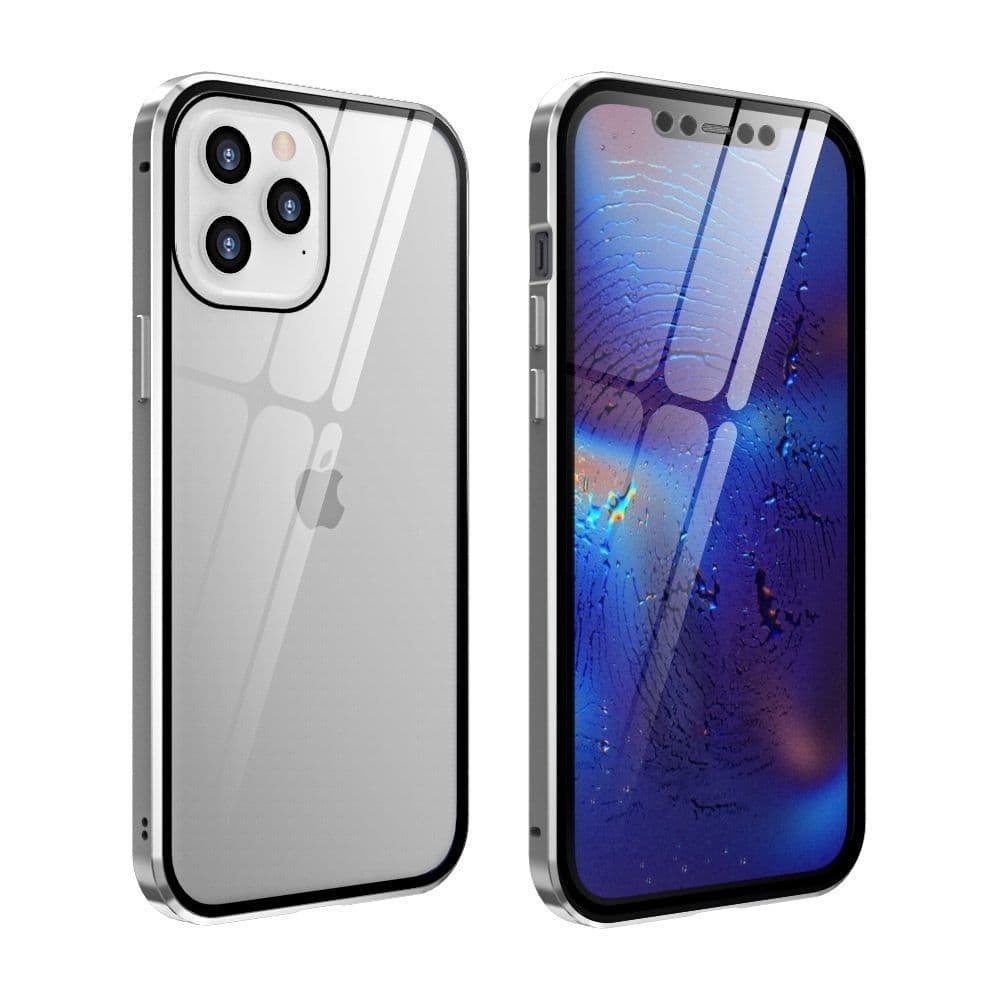 image-Suitable for iPhone12 double-sided Magneto mobile phone case Apple 11Promax magnetic metal frame protective cover xs