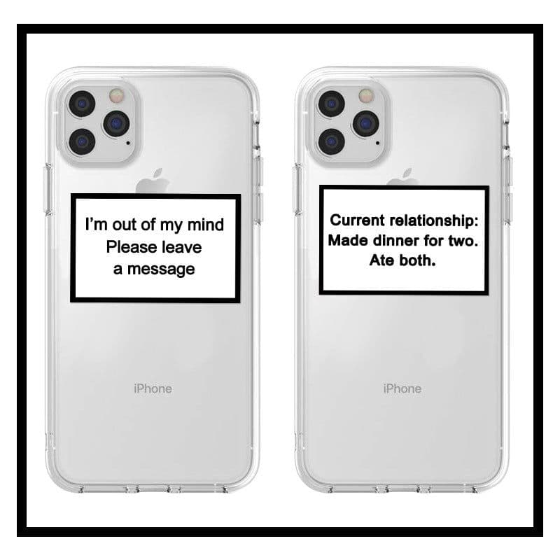 image-Cross-border exclusive trendy English sentences suitable for iphone15promax mobile phone case transparent TPU11 Apple Xs