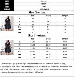 image-Women's V-Neck A-Line Dress - Black XXXL Short Sleeve