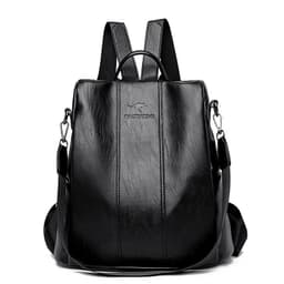 image-Women's Quinoa Backpack - Large Capacity Leather Travel Bag