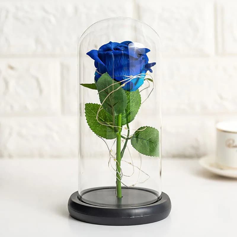 image-Preserved Flower Glass Cover - Rose Gold Foil