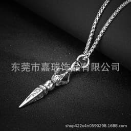 image-JR Titanium Steel Necklace - Six Character Mantra