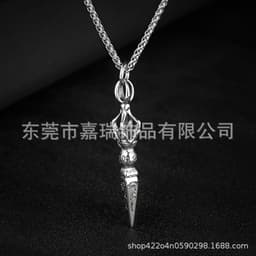 image-JR Titanium Steel Necklace - Six Character Mantra