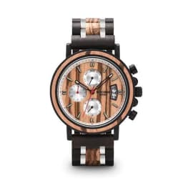 image-Multifunctional Solid Wood Quartz Watch