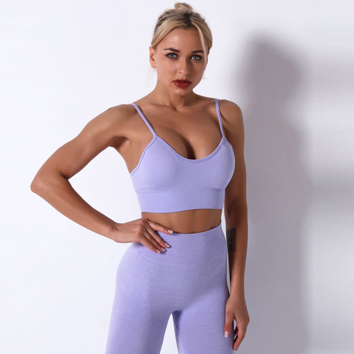 image-Nisha Women's Yoga Suit - Black Leggings Short Sleeve L