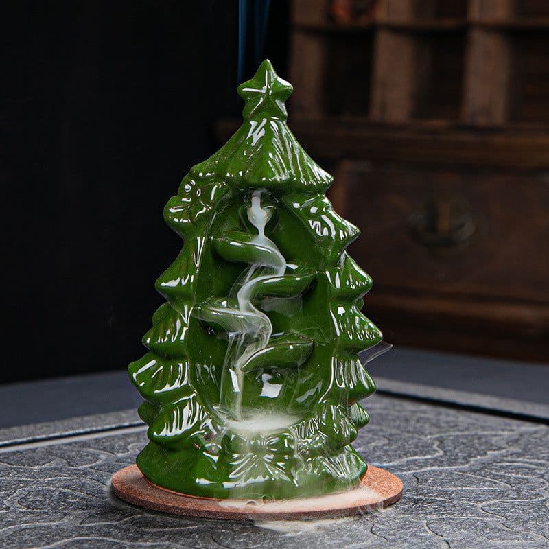 image-Cross-border products, ceramic backflow incense burner, both right and left, backflow smoke incense burner, send 50 incense sticks, send non-slip pads, large, medium and small