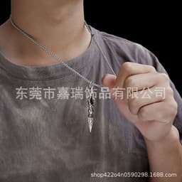 image-JR Titanium Steel Necklace - Six Character Mantra