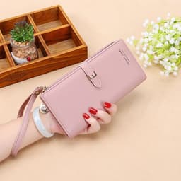 image-Women's Wallet Korean Style - PU Leather Solid Color