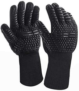 image-Fireproof BBQ Gloves - 800°F Heat Resistant Silicone