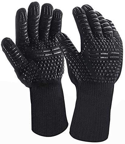 image-Fireproof BBQ Gloves - 800°F Heat Resistant Silicone