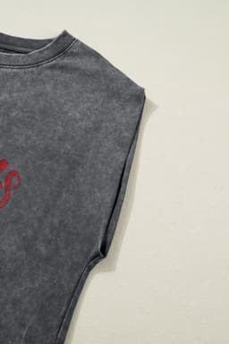 image-Sleet Cowboy & Beer Western Graphic Mineral Wash Tank Top