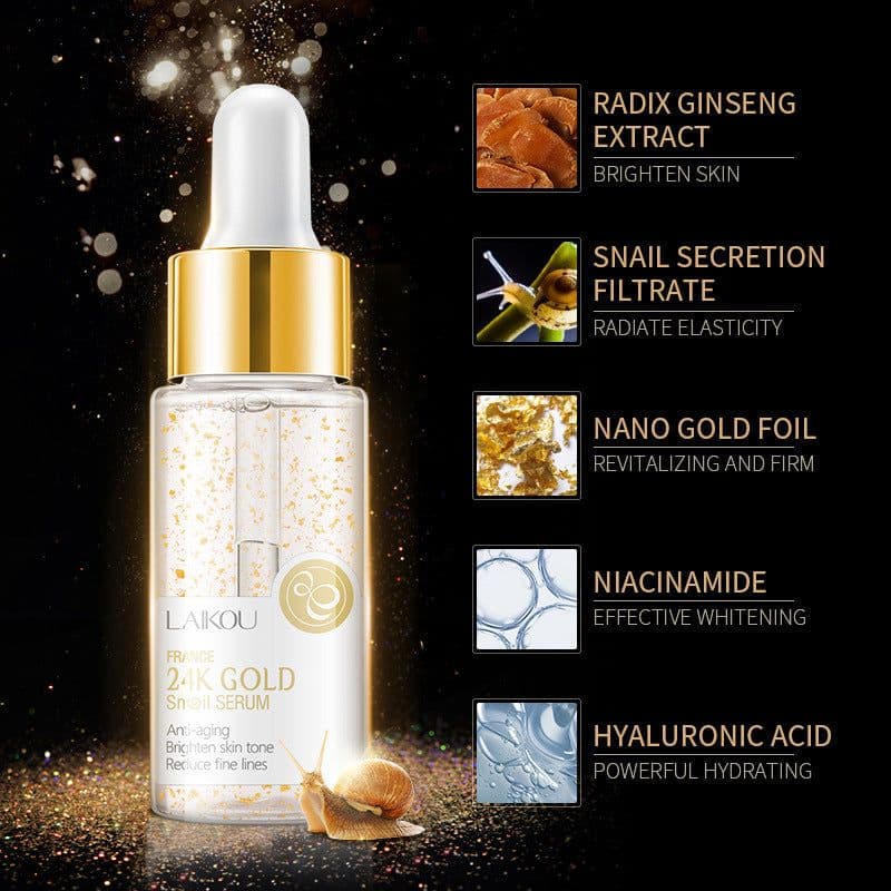 image-Laikou Gold Foil Snail Essence 17ml