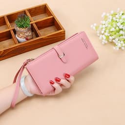 image-Women's Wallet Korean Style - PU Leather Solid Color