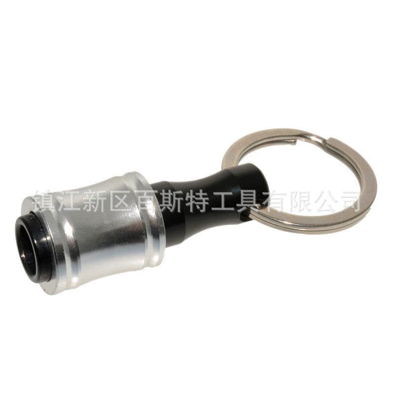 image-6-piece set of color key chain post, batch head post, mountaineering buckle set, 1/4 hexagonal handle drill bit storage post