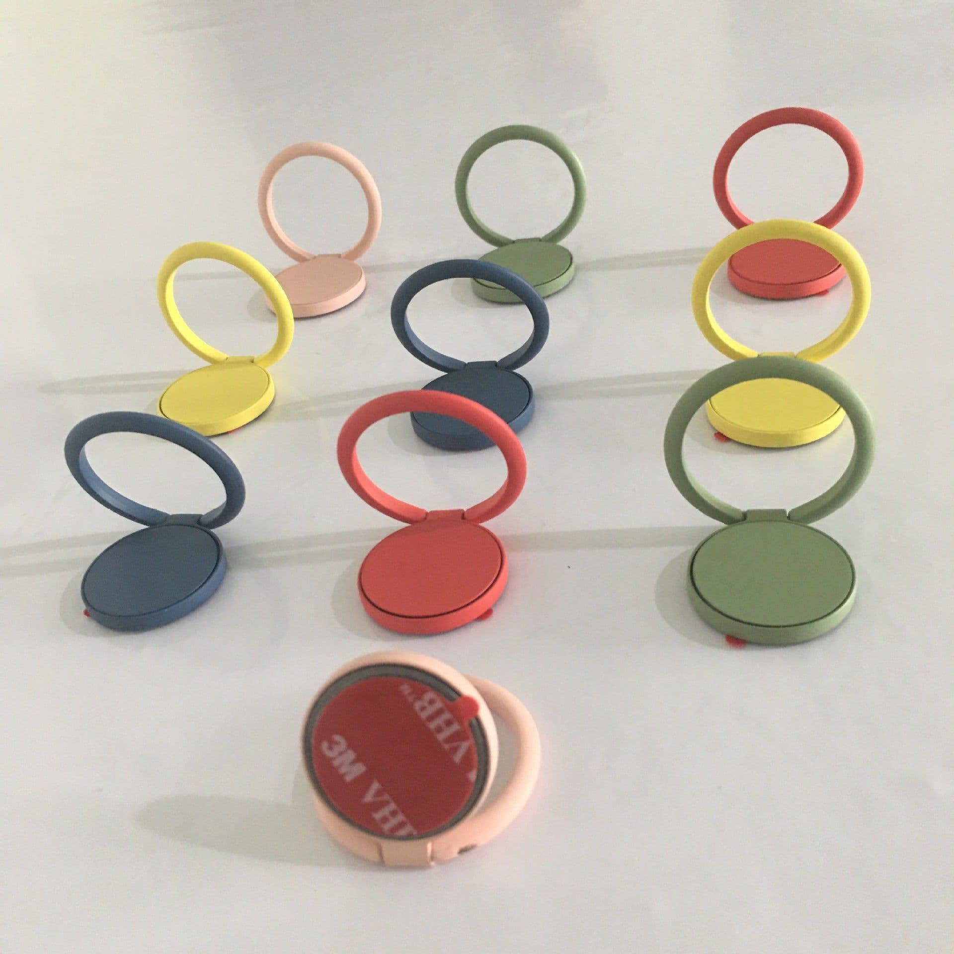 image-Cross-border paint full metal ring buckle mobile phone bracket gift gift ultra-thin car magnetic suction bracket source manufacturer