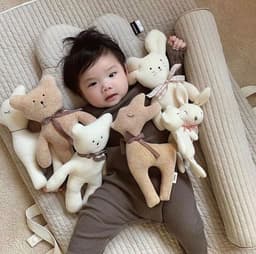 image-Baby Comfort Doll - Green Mouse Plush Toy
