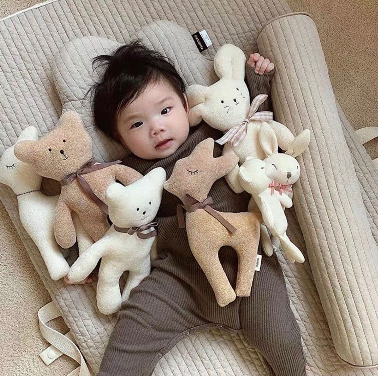 image-Baby Comfort Doll - Green Mouse Plush Toy
