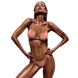image-Women's Bikini Swimsuit - Grey L Polyester
