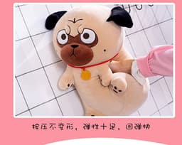 image-Black Shar Pei Plush Toy Pillow 90cm Sleeping Doll
