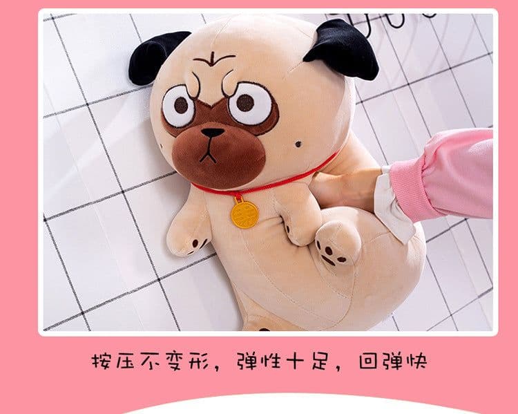 image-Black Shar Pei Plush Toy Pillow 90cm Sleeping Doll