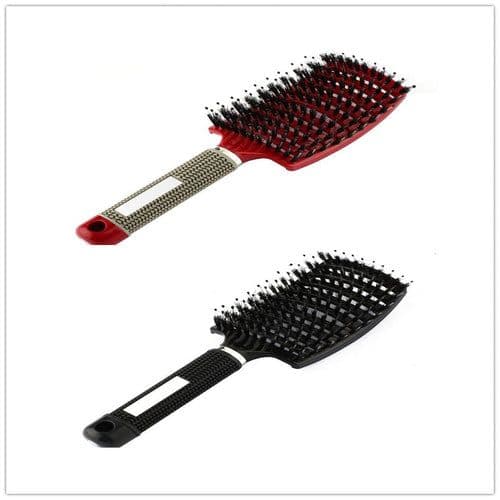 image-Bristle Hair Brush - Detangler Massage Comb