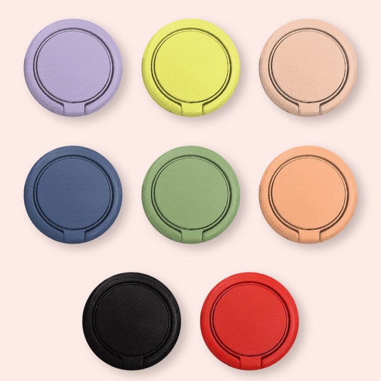 image-Cross-border paint full metal ring buckle mobile phone bracket gift gift ultra-thin car magnetic suction bracket source manufacturer